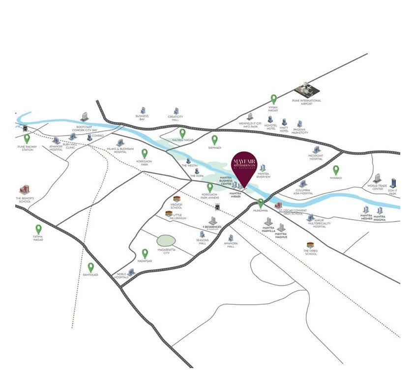 Koregaon Park Annex Pune near Mayfair River Residences